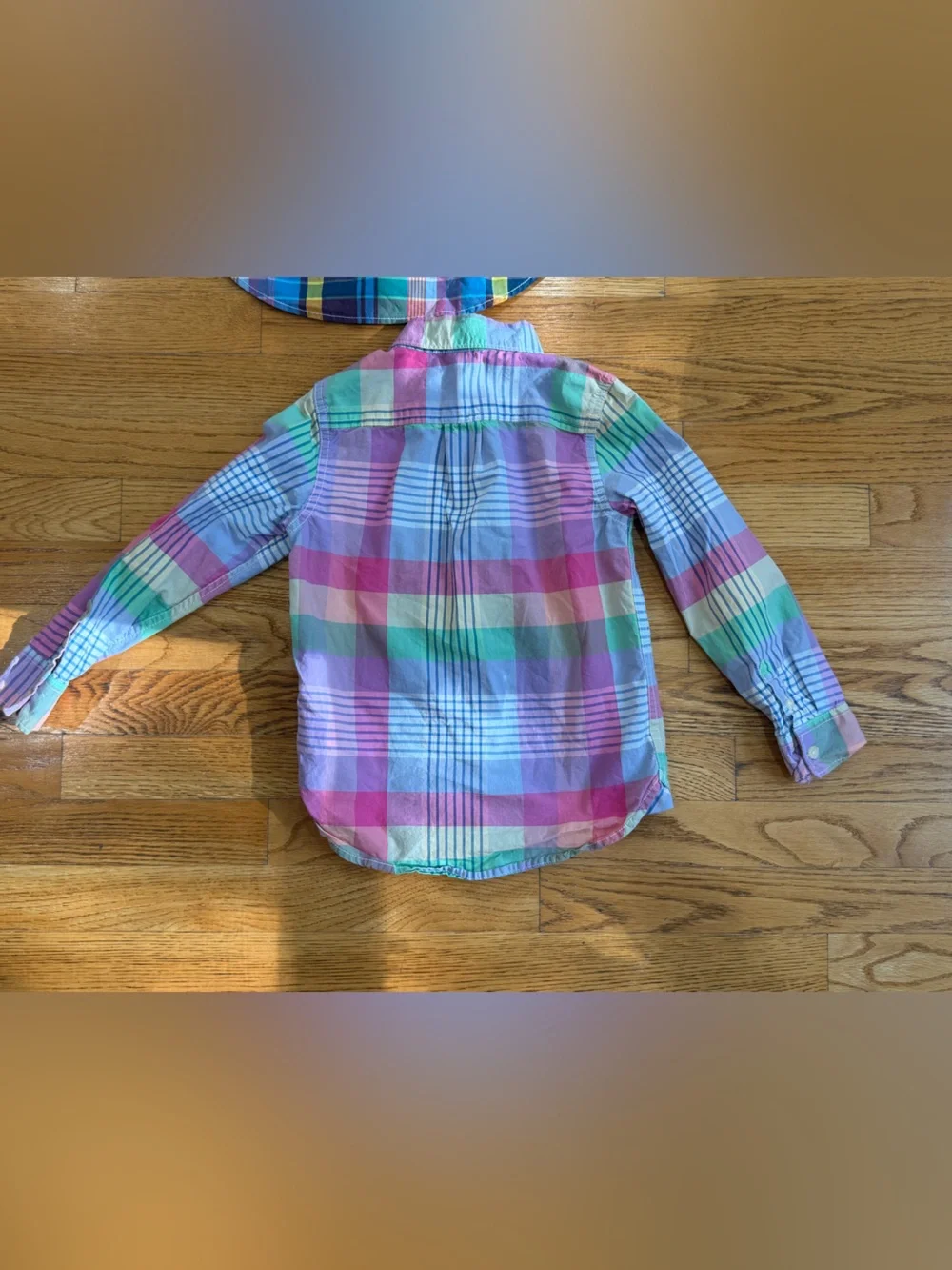 GAP Boys Size 5 Plaid Button-Down Shirts Bundle of 2 Long Sleeve